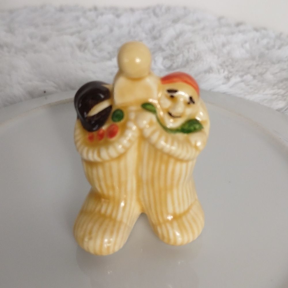 Vtg. Goebel Porcelain Miniature Clown in Stocking